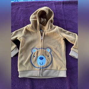 Laughing Llama Bear Baby Fleece Hoodie Jacket Size 9M